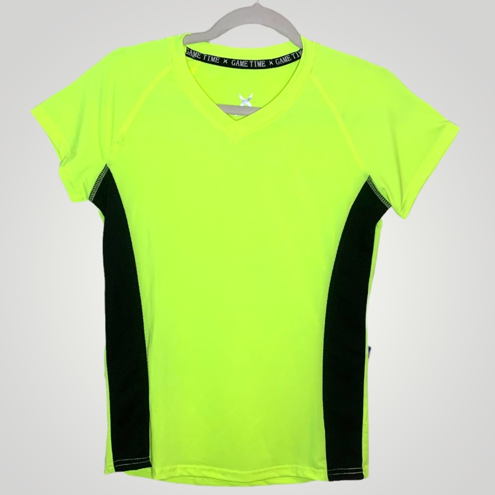 Neon yellow workout shirt